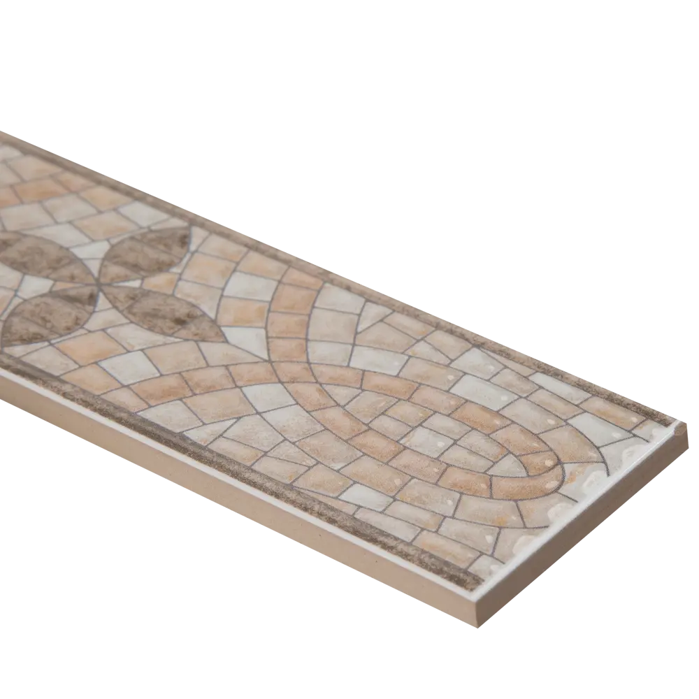 Бордюр Kerama Marazzi «Травертин» 20х5.7 см цвет бежевый STLM-2208984 - Вид №1