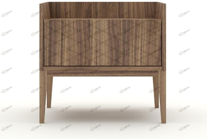 Barba design Прямоугольная тумбочка из орехового дерева с ящиками Trame C65.a1