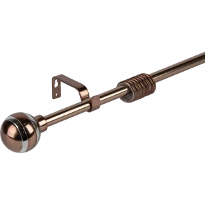 Карниз раздвижной однорядный Inspire 160-300 см наконечник шар цвет коньячный 82544815 STLM-2049570