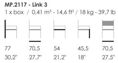 Fenabel Модульное угловое кресло из ткани с подлокотниками Link Mp.2117 - Вид №1