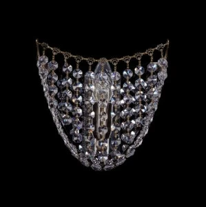 Настенный светильник бра Finch-Fletchley 7708/1/W/Pa BOHEMIA IVELE  078577 Прозрачный;серебро