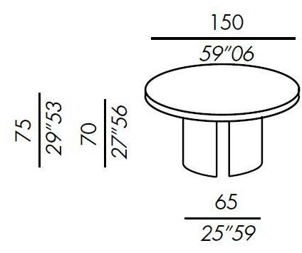 Meridiani Круглый обеденный стол из дерева Gong sun-id-1470882 - Вид №10