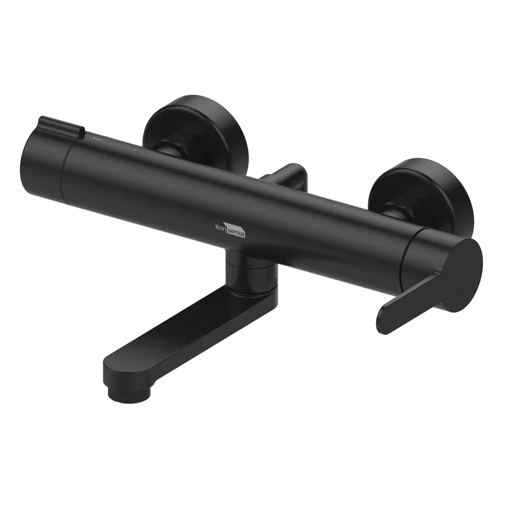 Смеситель для ванны KONSENSA Нарни YA3644PC однорычажный цвет черный матовый STLM-2182327