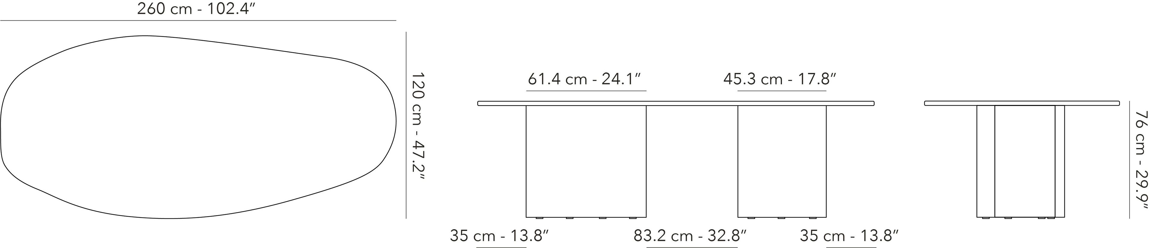Овальный стол из цементных материалов Jardinico Комо ARCH-00132443 - Вид №5