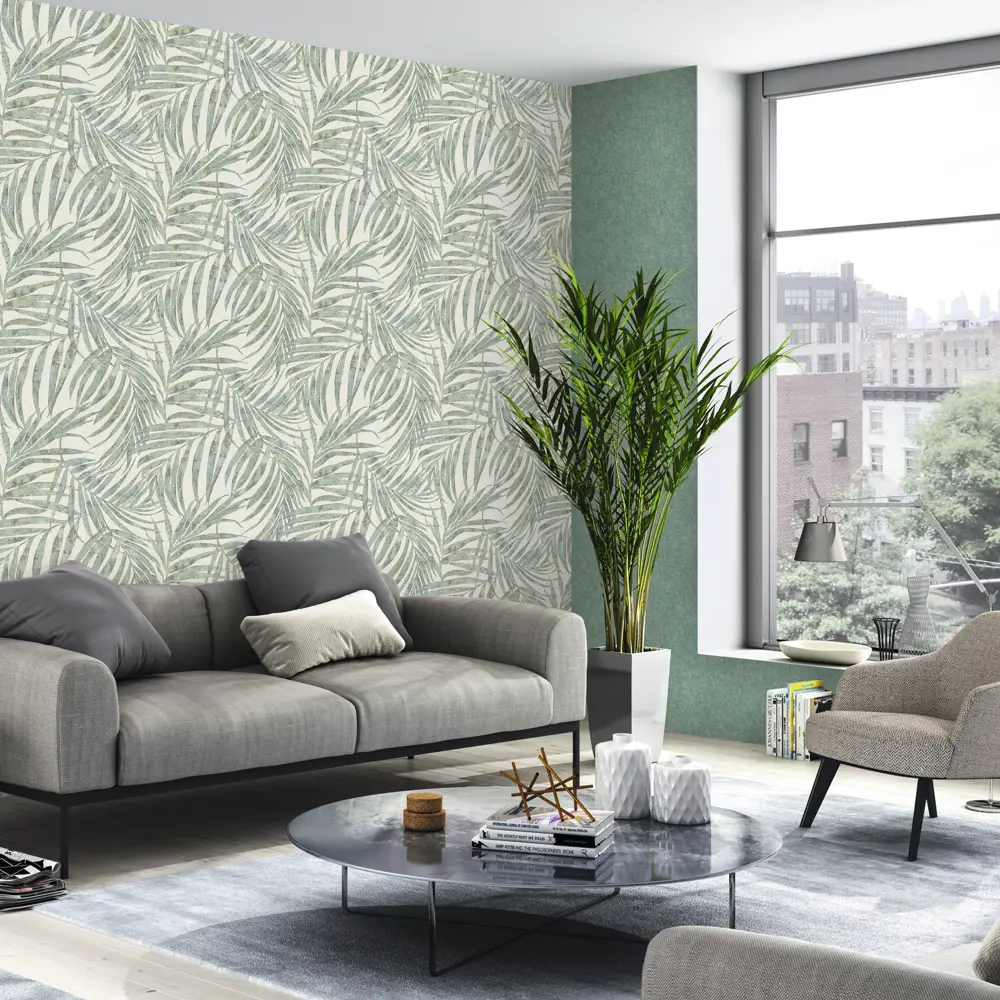 Обои флизелиновые Rasch Linares бирюзовые 0.53 м 617184 STLM-2094480 - Вид №3