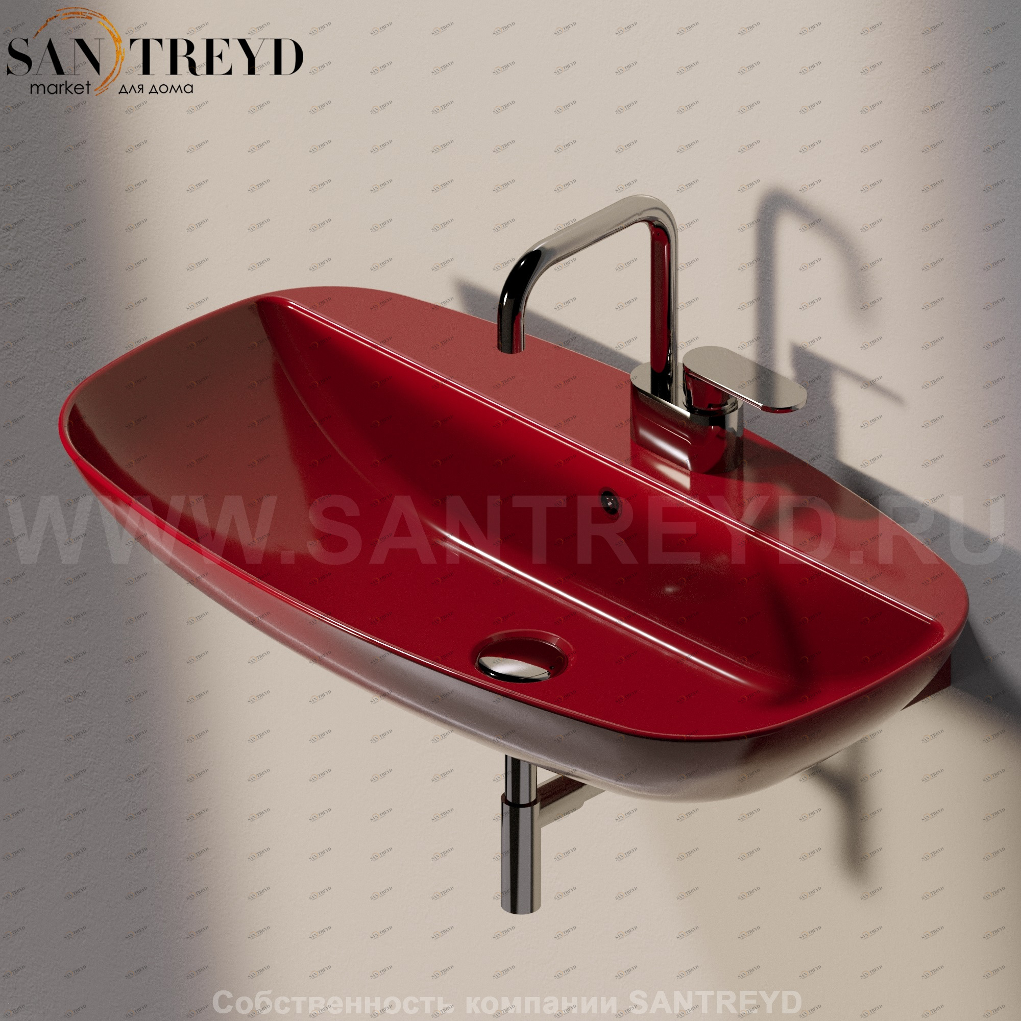 ND75PR3011 Подвесная раковина настенная прямоугольная Ceramica Flaminia Nuda