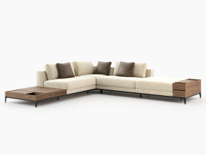 Угловой диван из ткани