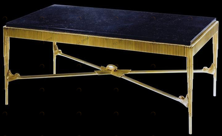 Tisserant Прямоугольный журнальный столик из бронзы Scarabees sun-id-1460195