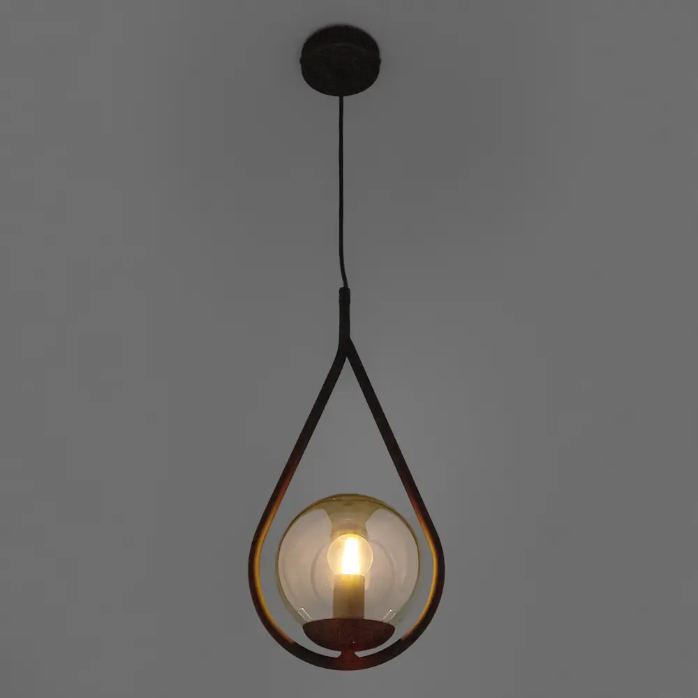 Подвесной светильник Vitaluce Мандолина 1 лампа 3м² Е14 цвет черный матовый STLM-2053202