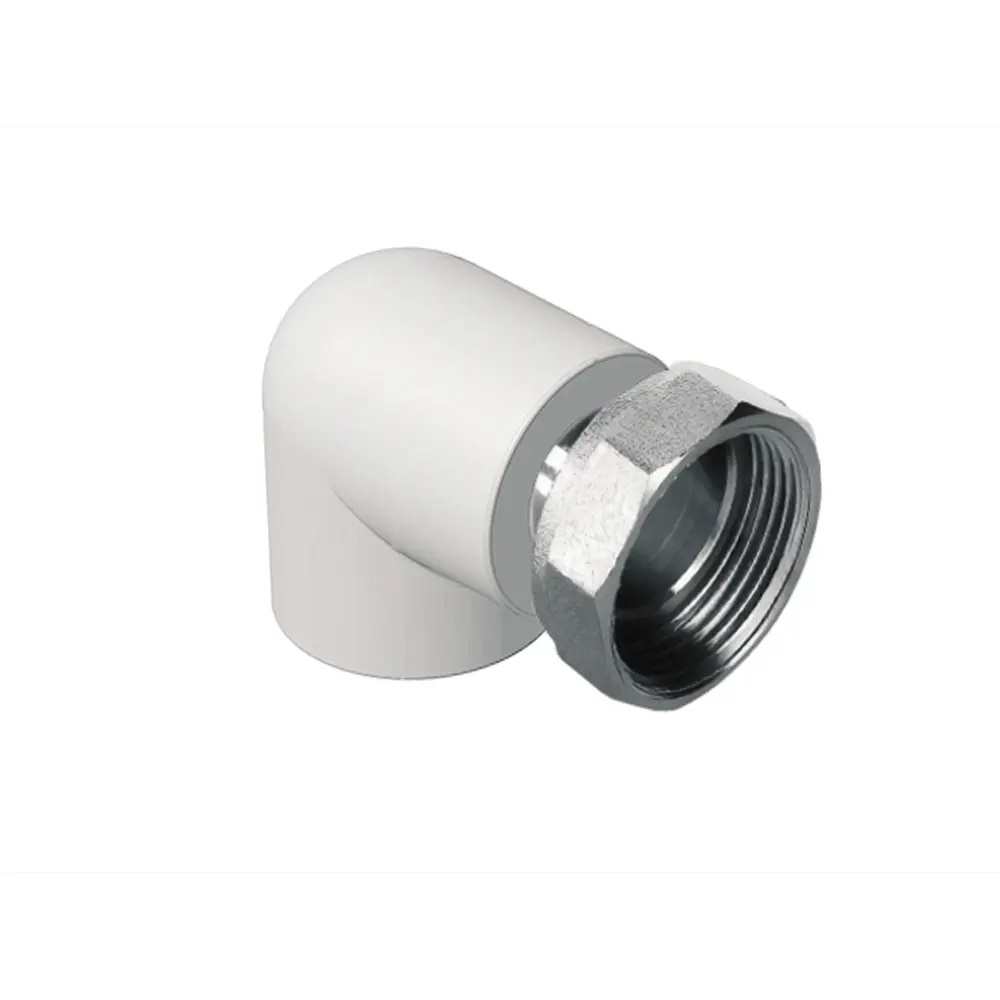 Угловой фитинг Политэк 90° с накидной гайкой для полипропиленовых труб 89422862 STLM-1566795