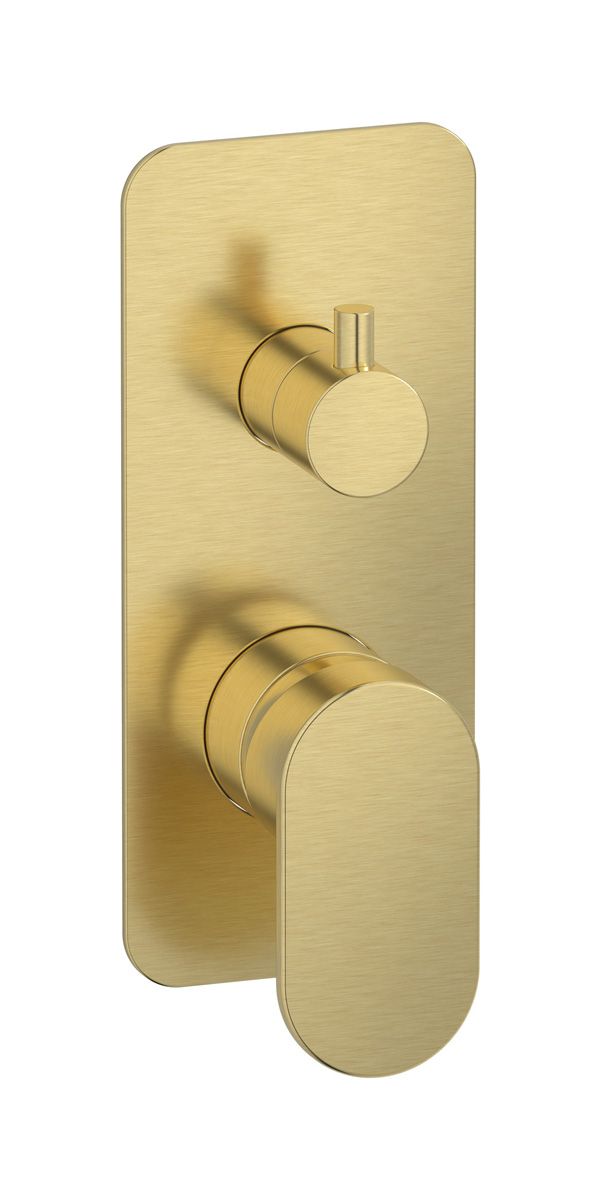 Внешние части встроенного в стену смесителя на 3 потребителя WE ARE IB k2312is Brushed Pale Gold K2