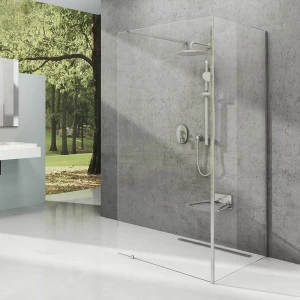 Walk In Corner-120/80 v.200 bright alu+Transparent