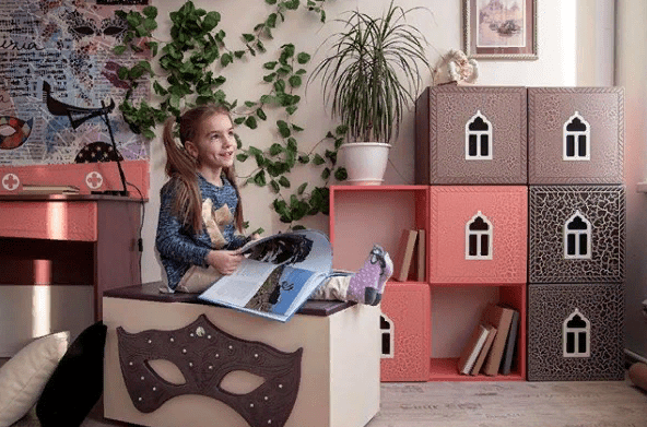 Полка детская квадратная "Амстердам-2" МАНДАРИН АМСТЕРДАМ 179508 Зеленый Santreyd  - Вид №6