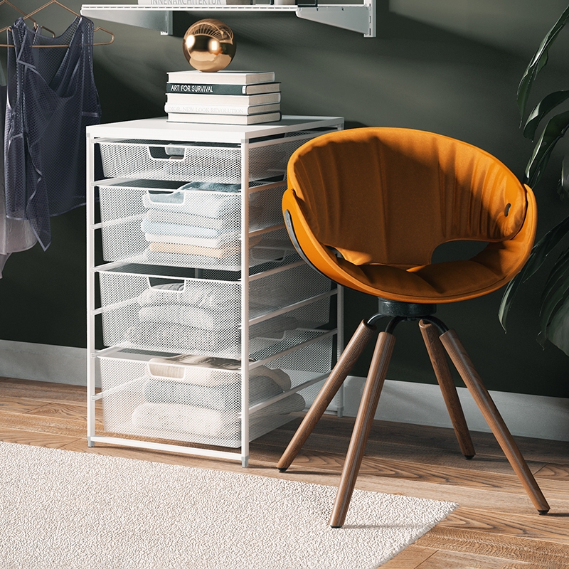 Корзина мелкосетчатая , 555x410x85 мм, белый LJPS0465 Public Steel Россия  - Вид №4