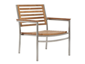 Садовое кресло из тикового дерева с подлокотниками