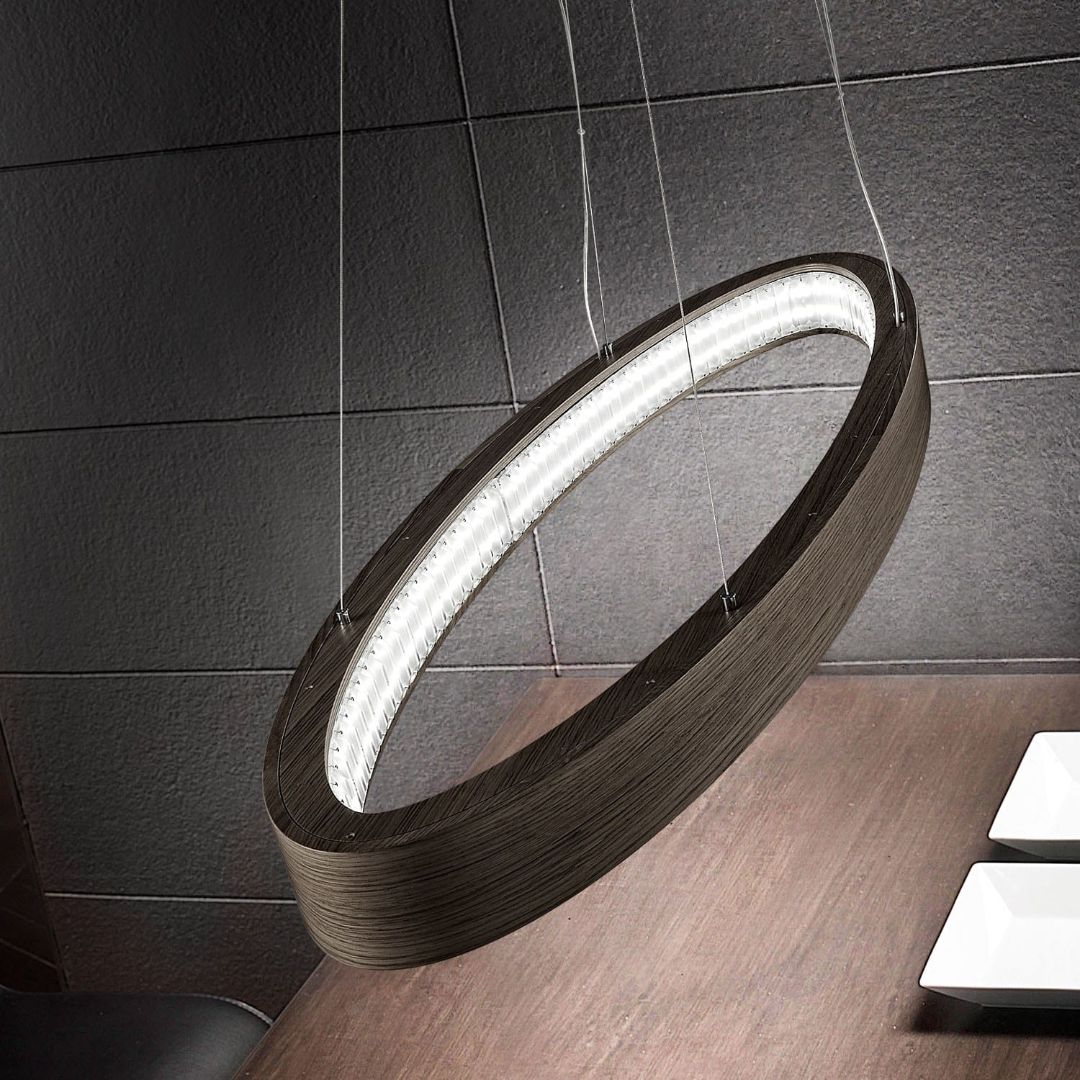 Masiero Libe Ellipse S120 W01 natural oak люстра подвесная 118225 - Вид №1