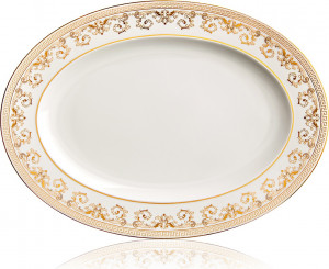 10562890 Rosenthal Versace Блюдо овальное Rosenthal Versace Медуза Гала 34см, фарфор Фарфор