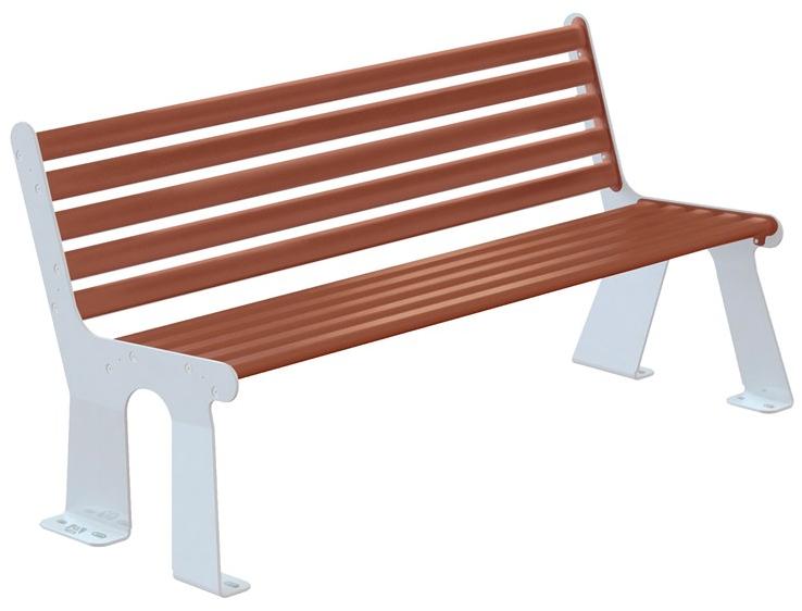 Arco Скамья из стали с порошковым покрытием со спинкой Essential sun-id-1474257 - Вид №1