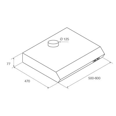 1106534 Вытяжка подвесная Jetair LIGHT IX/F/60 серый/прозрачный STDN-0049510 - Вид №1