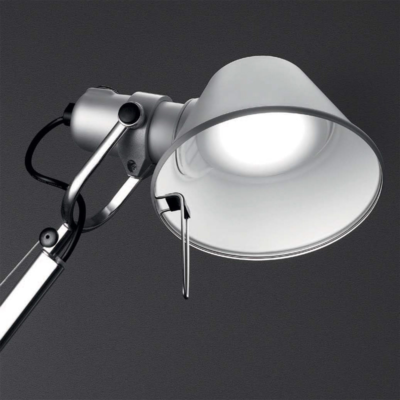 Настольная лампа 73х69 см оранжевая бежевая Micro A011900 ARTEMIDE  00-3883004 Серебро  - Вид №4
