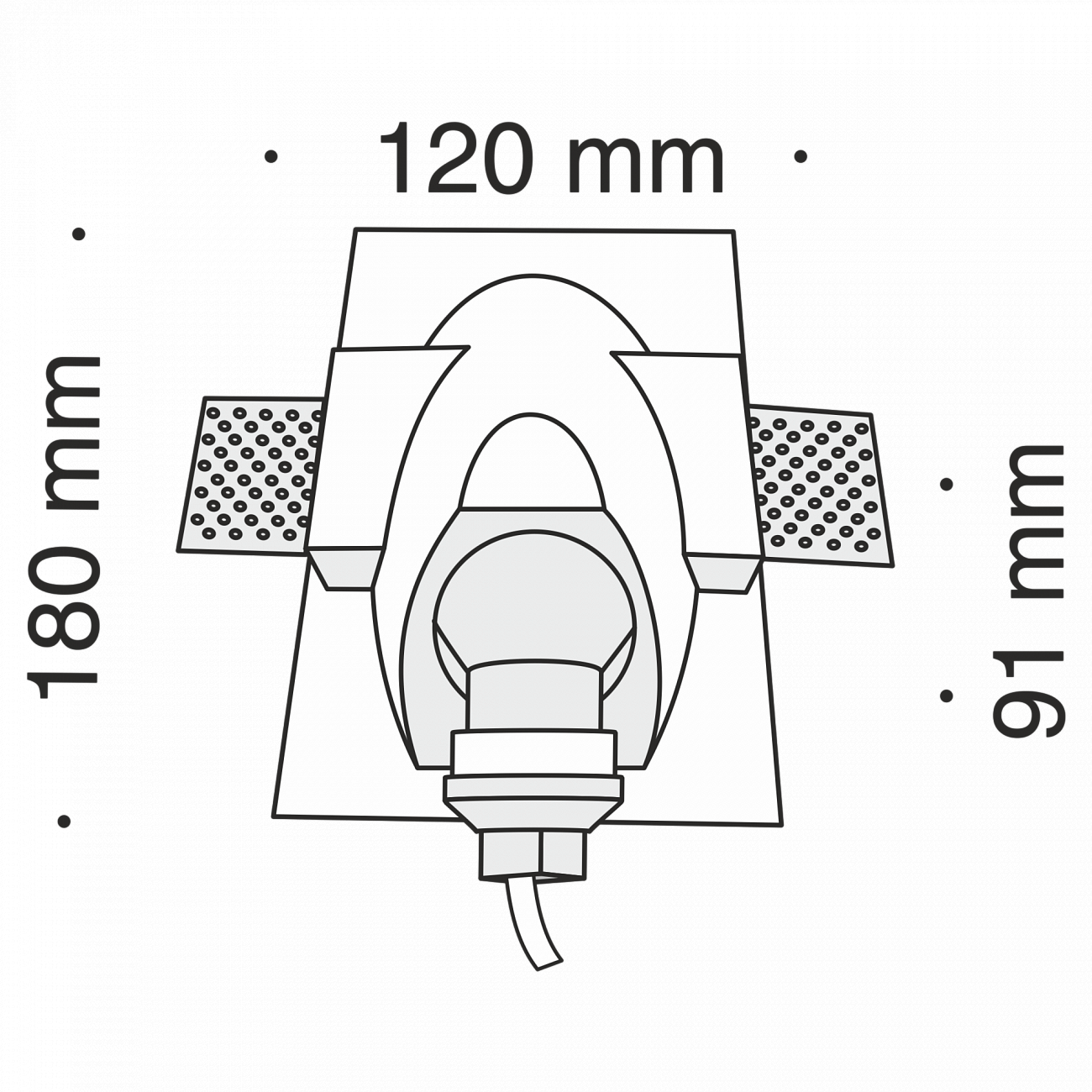 Бра настенное белое 18 см Gyps Modern DL012-1-01W TECHNICAL DOWNLIGHT 00-3957425 Белый  - Вид №4