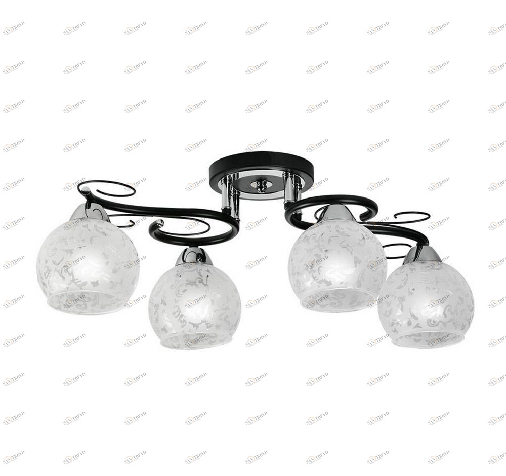 Потолочная люстра IDLamp Carmela 234/4PF-Blackchrome IDLAMP CARMELA 182565 