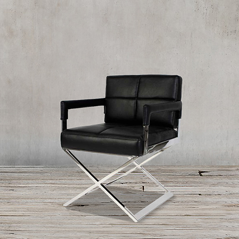 Офисный стул Cross от Eichholtz EICHHOLTZ ДИЗАЙНЕРСКИЕ, EICHHOLTZ 060828 Черный  - Вид №1