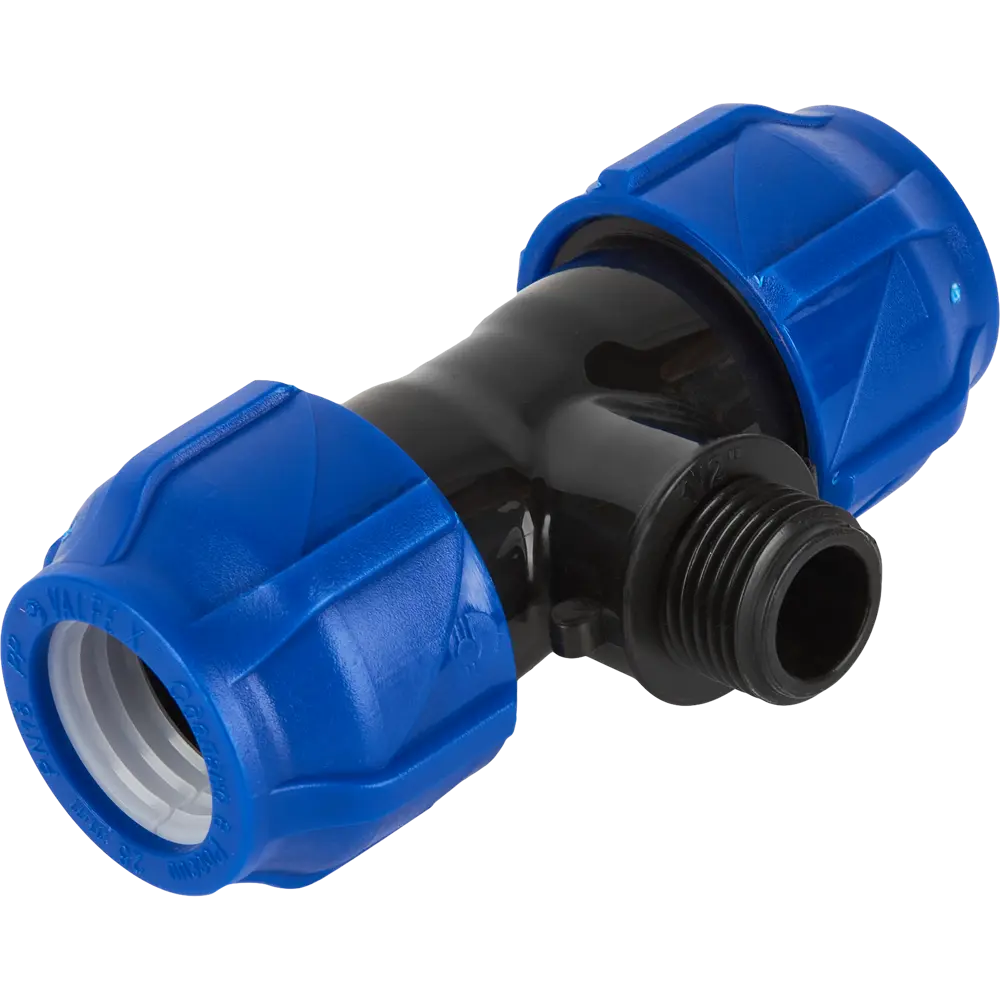 Тройник комбинированный ПНД Valfex 25x1/2"x25 мм НР 1210022501225 STLM-2186219