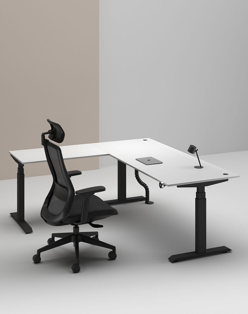 Деревянный регулируемый по высоте угловой стол с системой люверсов WORKSPACE MAX TRIPLE MOTOR ARCH-00114643 - Вид №43