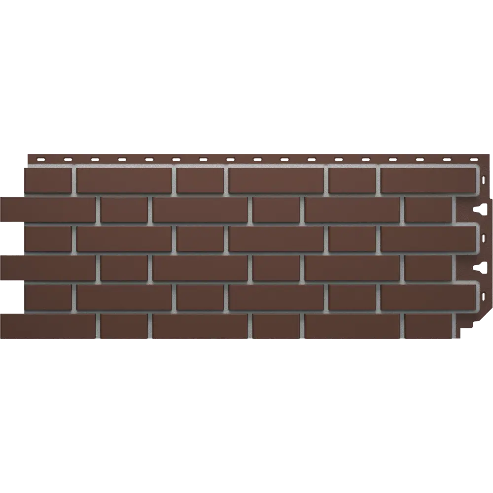 Фасадная панель Dacha Кирпич гладкий тёмно-коричневый 0.46 м² Флемиш STLM-2132488