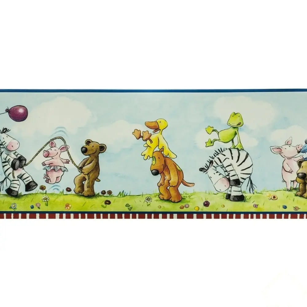 Бордюр флизелиновый 0,17х5 м, семь друзей, голубой Rasch STLM-2063139