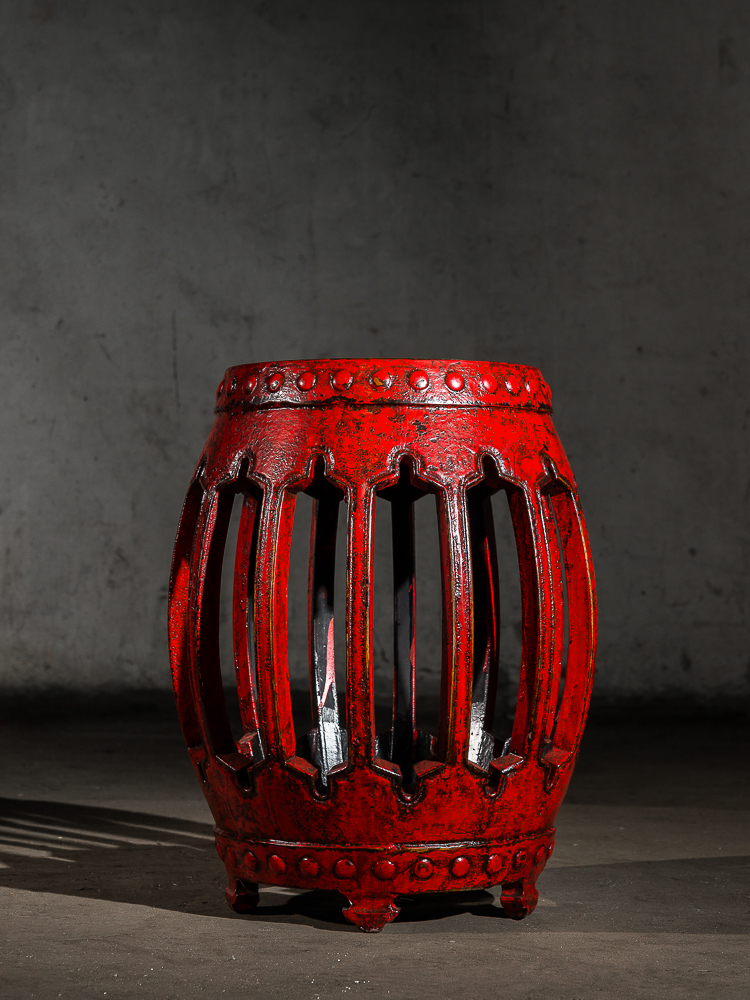 Табурет Дунь Красный ДОМАШНЯЯ ОБСТАНОВКА CHINA 017398 Красный Santreyd  - Вид №1