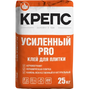 Клей для плитки Крепс Усиленный Pro 25 кг