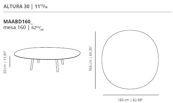 Viccarbe Низкий круглый журнальный столик из мдф Maarten sun-id-1461425 - Вид №4