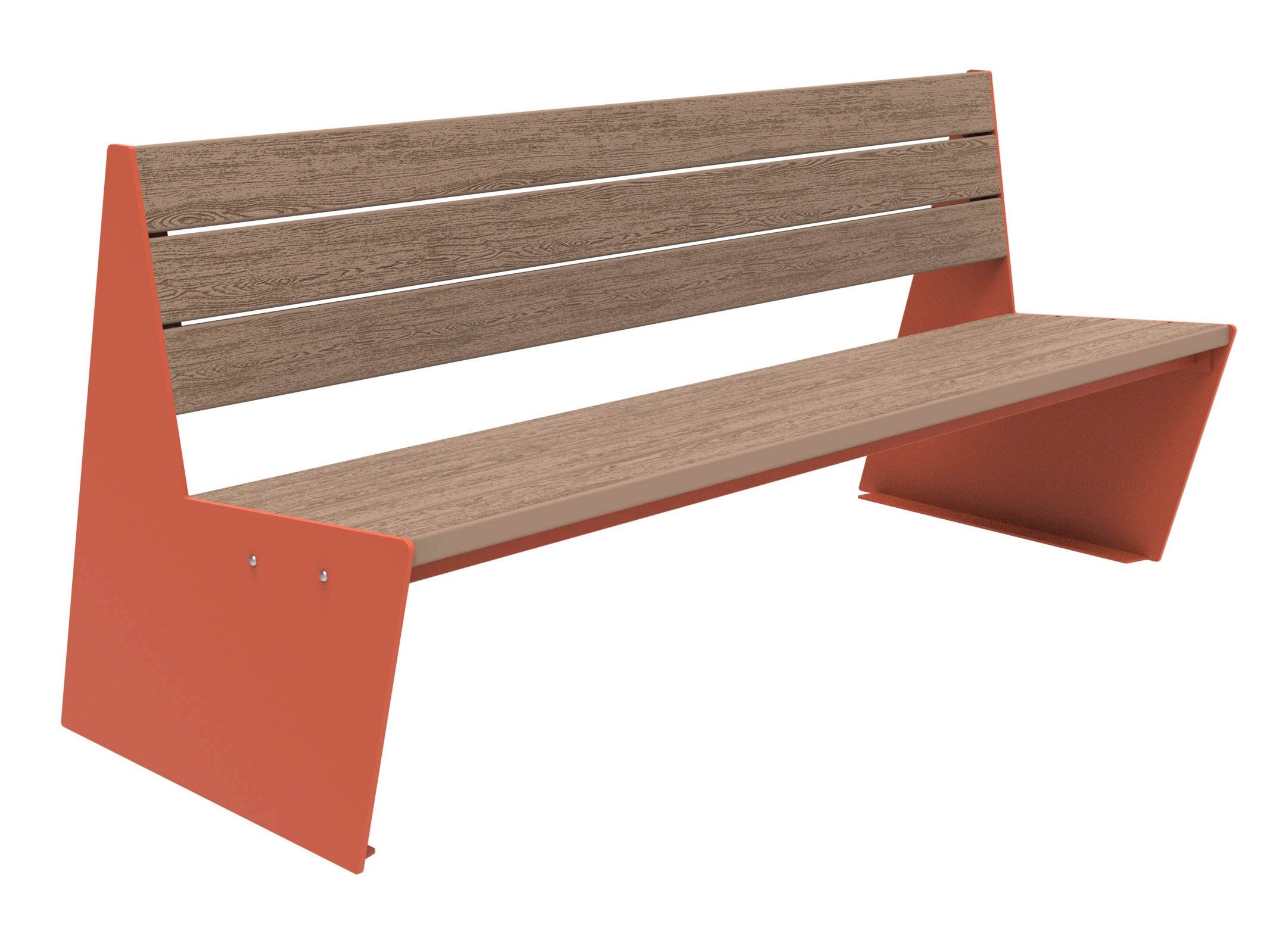 Скамья WPC со спинкой Lazzari Sharp ARCH-00095832 - Вид №23