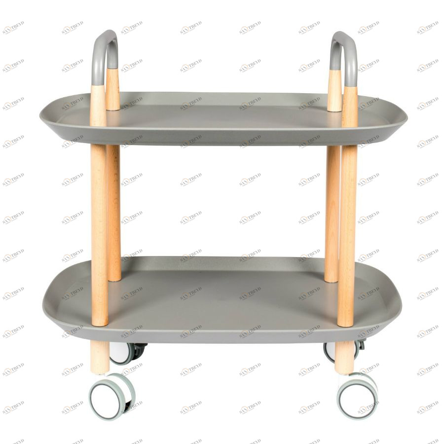Стол сервировочный на колесиках Trolley, серая White Label Living 7900015