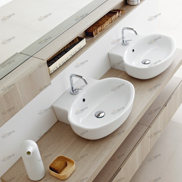 9200 Встроенная раковина под столешницу овальная MILLDUE 