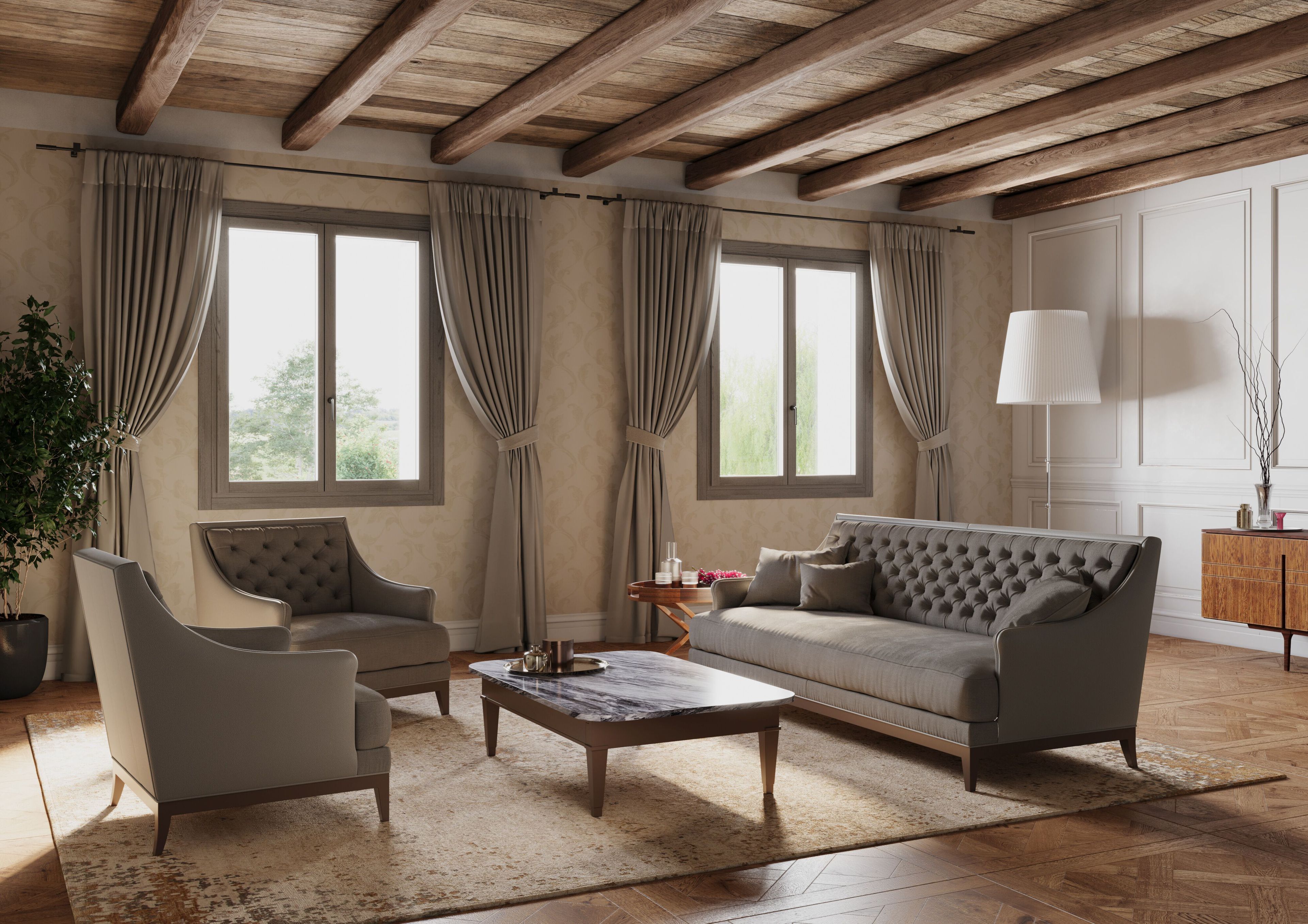 Минимальное деревянное окно-алюминий Impronta BLEND ARCH-00030717 - Вид №3