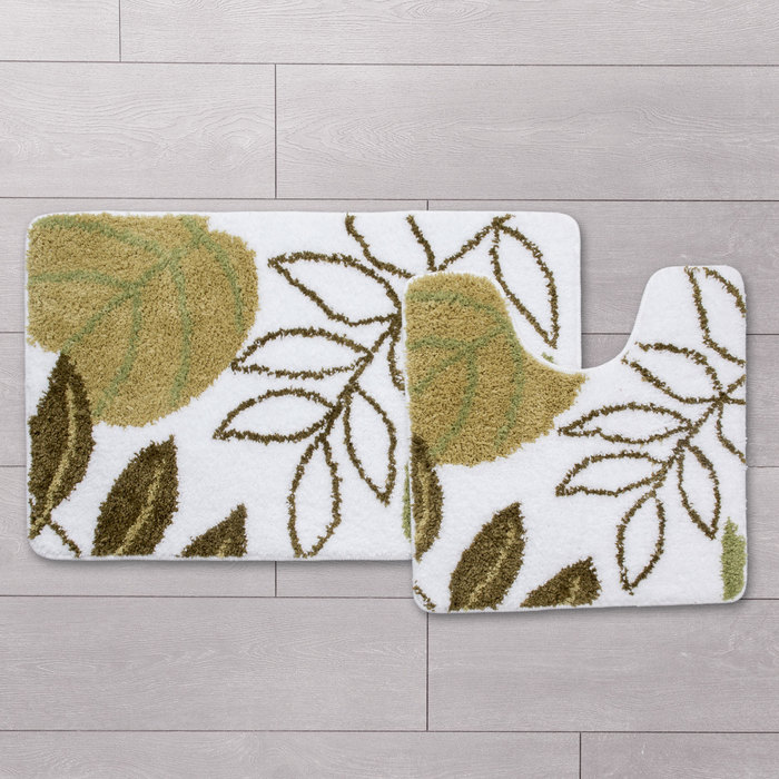 370PA68M13 Набор ковриков для ванной комнаты 50*80 + 50*50 см полиэстер-акрил Waiting for Spring Milardo Promo  - Вид №1