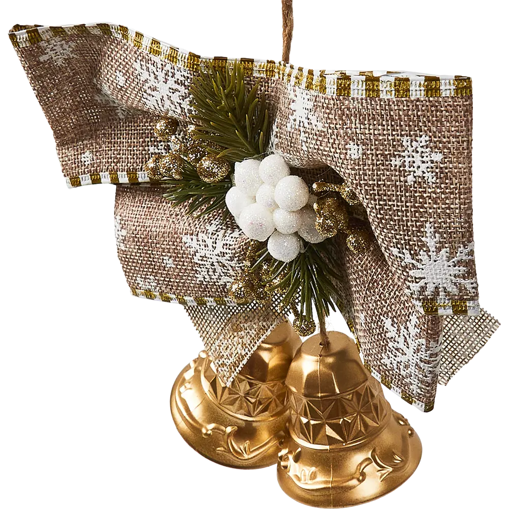 84884207 Новогоднее украшение Колокольчики 15x15 см цвет золотой STLM-0950995 Santreyd  - Вид №2