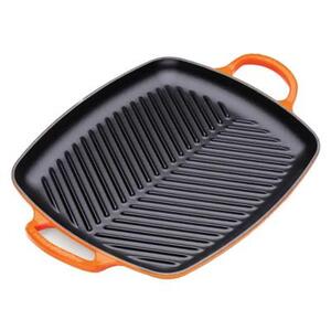 Сковорода-гриль чугунная Le Creuset, прямоугольная, 30 см, оранжевая