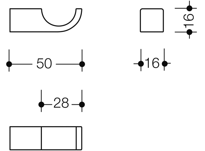 800.90.01040 крюк HEWI Trennwandzubehör  - Вид №6