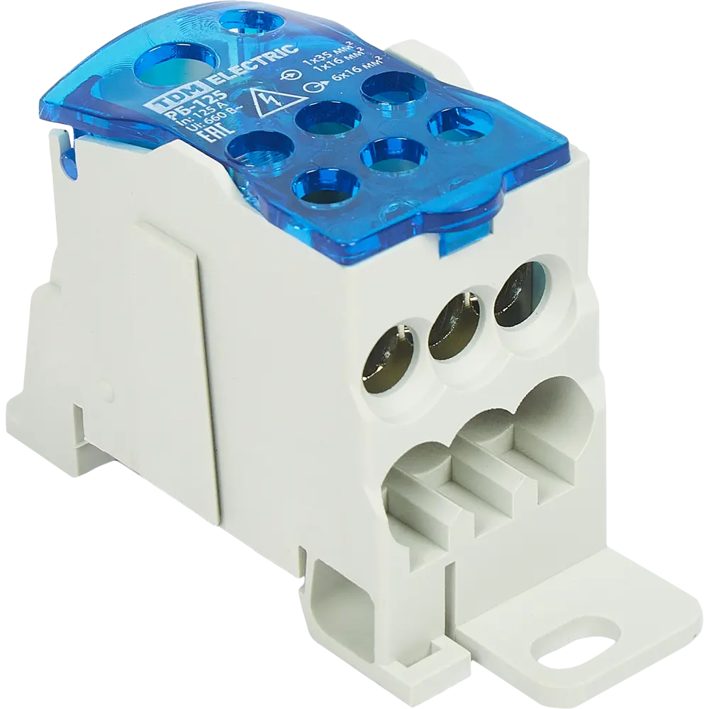 Распределительный блок на DIN-рейку TDM Electric РБ125 1П 125 А STLM-2116917