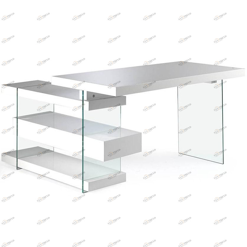 Письменный стол белый с полками Blanco от Angel Cerda ANGEL CERDA  241801 Белый 