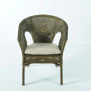 Кресло с подушкой зеленое из ротанга "Олива" 02/08В VINOTTI  00-3885208 Зеленый