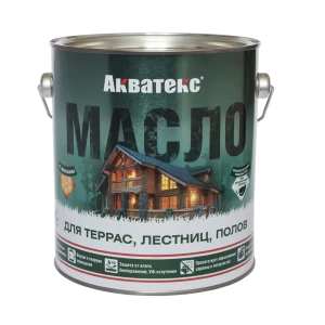 Масло для террас и лестниц Акватекс цвет прозрачный 2.5 л