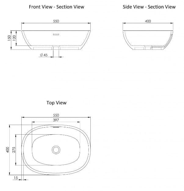 Овальная столешница из смолы с переливом LUSSO витрина ARCH-00011923 - Вид №2