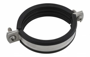 3117116 Крепление для труб  BIS Bifix® 1301 Хомуты с вкладышем epdm нерж. для труб из нержавеющей стали