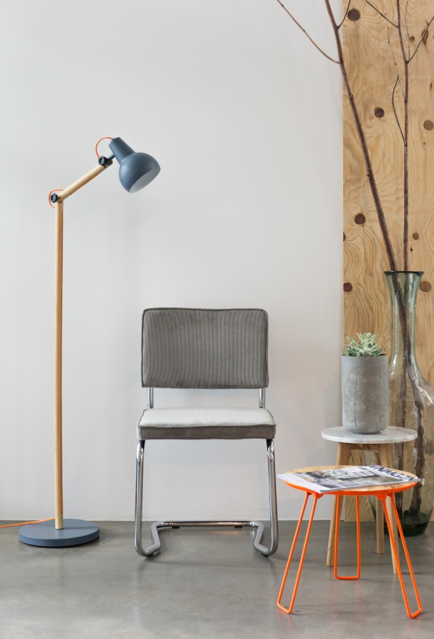 Стул Ridge Kink Rib светло-серый Zuiver 1100077 - Вид №1