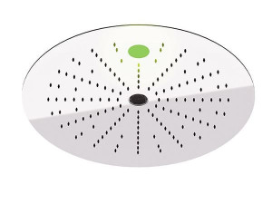 Круглая душевая головка из нержавеющей стали с 2 струями
